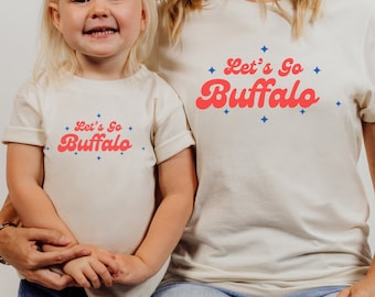 Buffalo New York, Let's Go Buffalo, Go Bills, Bills Mafia, Mama und ich, Elternteil und ich, Retro Buffalo Shirts, Kleinkind, Jugend, Erwachsene, Rechnungen