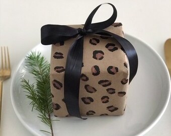 Hand Drawn Leopard Print Gift Wrapping Paper