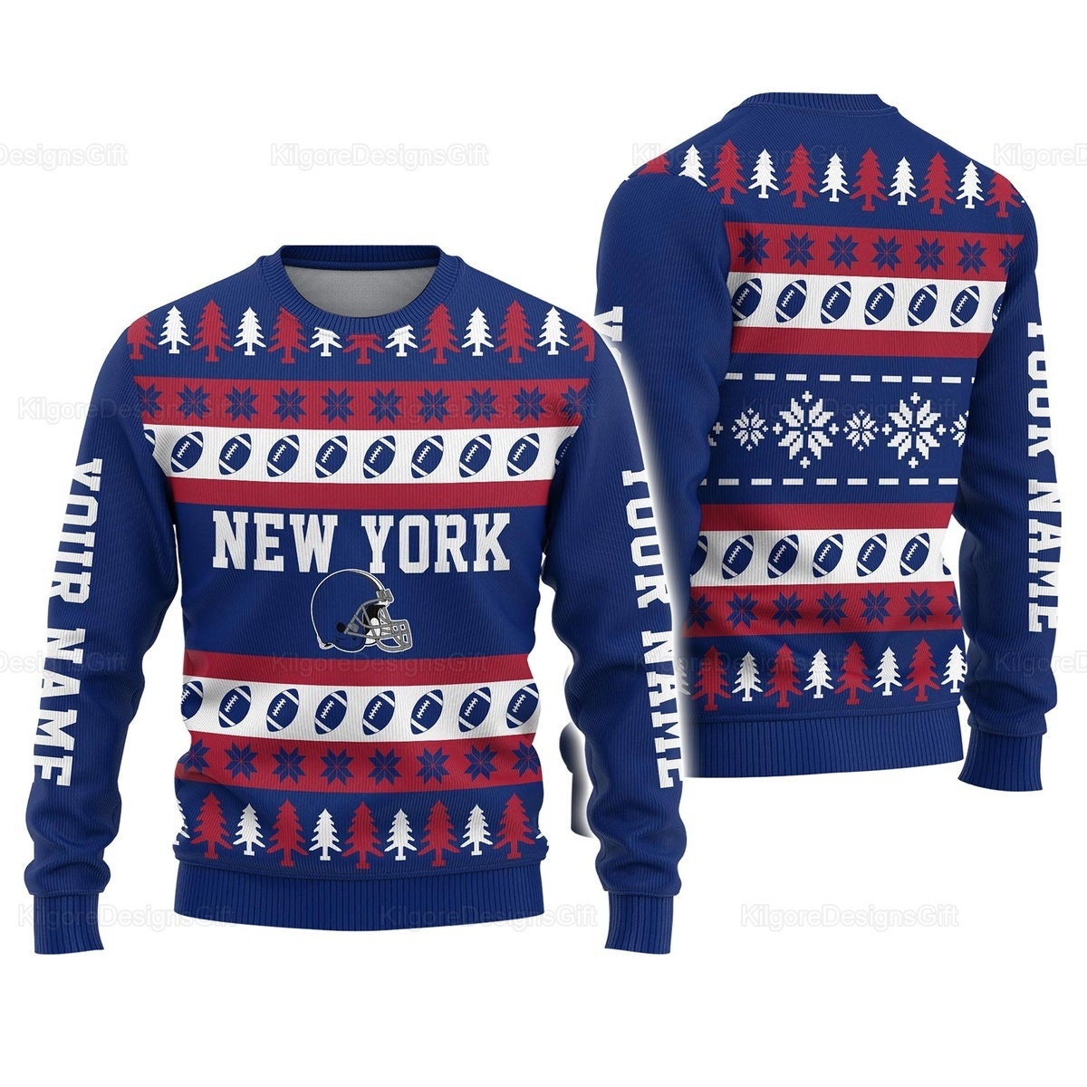 Discover Ugly Christmas Sweater Women, Personalized New York Christmas Sweater