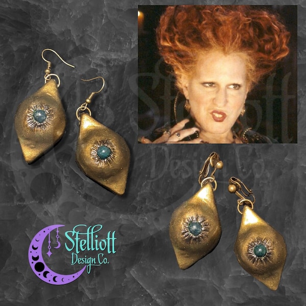Zoals te zien in Hocus Pocus 2 - Op maat gemaakte Winifred-oorringen
