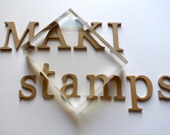 Red Rubber Stamps IN STOCK!!! Cling Polymer Clay Tile Set Cling Mount PTP Elements