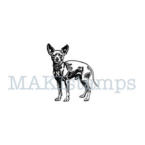 Rubberstempel kleine hond chihuahua / kleine terriër - niet gemonteerd of plakstempel (180406)