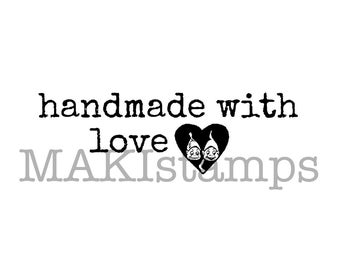 DIY text rubber stamp handmade / labeling stamp (150513)