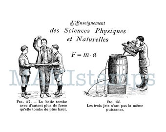 Juego de sellos de goma para diario de laboratorio: experimentos y fórmulas de física (sello sin montar o adhesivo) (180616)