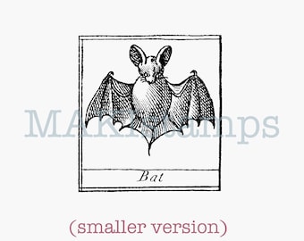 Halloween stamp vintage bat in smaller version - unmounted rubber stamp or cling stamp option (210005)