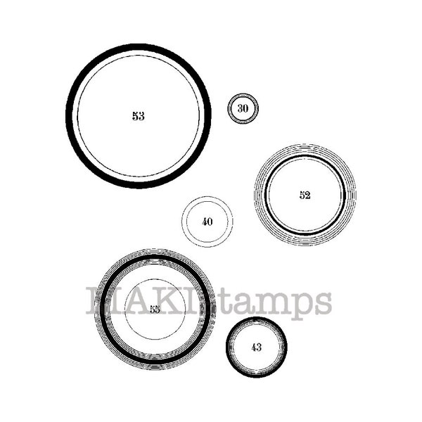 Rubber stamp background / Circles rubber stamp / Unmounted rubber stamp or cling stamp option (150612)