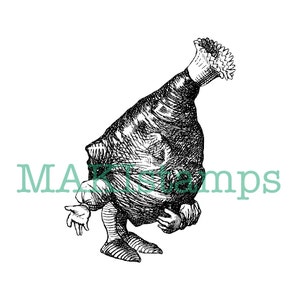 Alice in Wonderland rubber stamp / leg of mutton - unmounted rubber stamp or cling stamp option (160706)