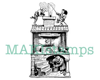 House rubber stamp Max and Moritz / childrens stamps / picture story stamp / Wilhelm Busch - unmounted or cling stamp (160501)