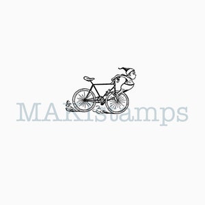 Fahrrad Stempel kleiner Brownie - unmontiert oder auf Haftschaum (230502)