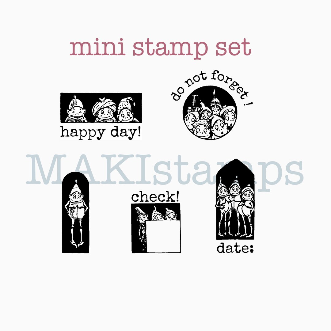 Planner Rubber Stamp Set Brownies Unmounted Rubber Stamp or Cling Stamp