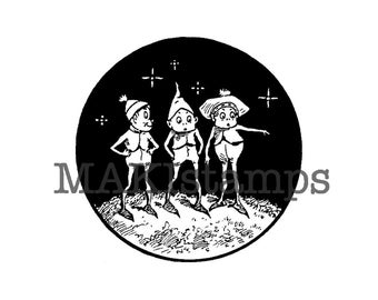 Christmas ornament Brownie winter rubber stamp (140613) - all rubber stamps unmounted or EZ mounted
