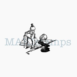 Stempel Brownie mit Tintenfass - unmontiert oder mit Haftschaum (200208)