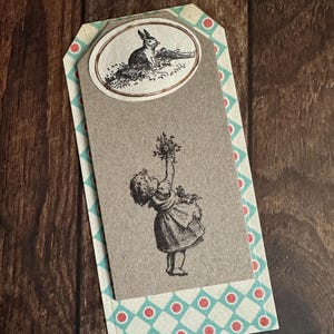 Rubber stamp little girl with flowers - unmounted rubber or cling stamp option (250109)