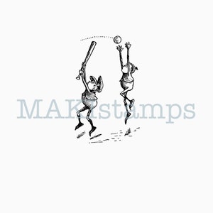 Baseball Stempel Brownie Spieler - unmontiertes Stempelgummi oder auf Haftschaum (230216)