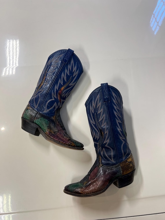 6 - Dan Post Rainbow Python Cowboy Boots - image 2