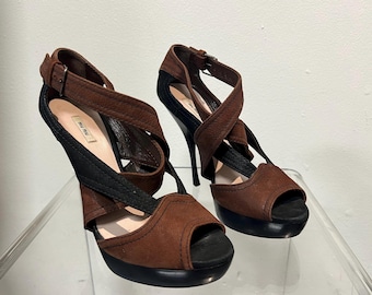 6.5/36.5 - Y2K ミュウミュウ スエード パンプス