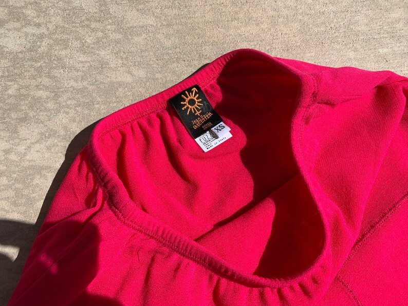 Y2K Jean Paul Gaultier Soleil Hot Pink Mesh Paneled Skirt XS