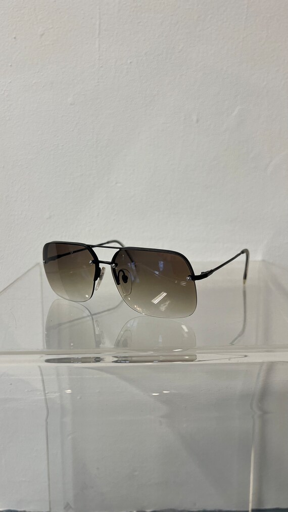 70's Deadstock Brown Aviator Sunglasses - image 1