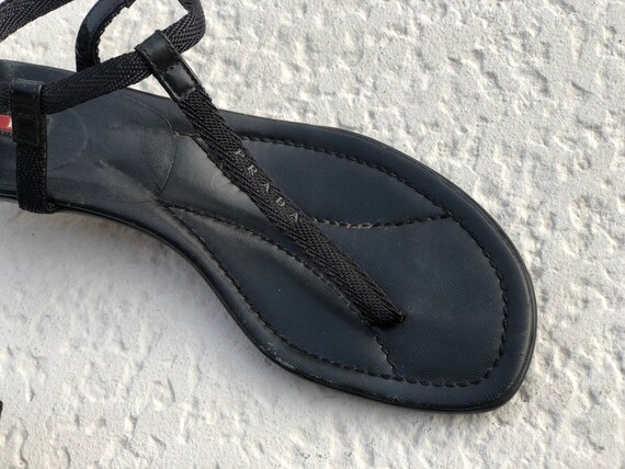 39 - PRADA Kitten Heel Velcro Thong Sandals