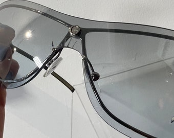 小物 00s archive GUCCI rimless eyewear y2k 2000s Gucci by Tom Ford Rimless Gold Tone and Green GG