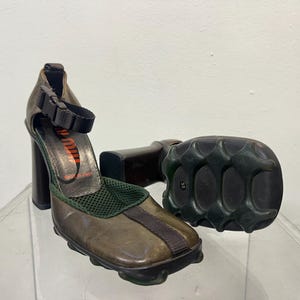 8/38 - FW 1999 Miu Miu Bubble Buckle Strap Mary Jane Heels