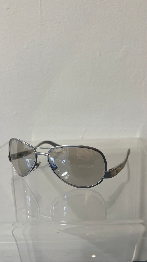 90's Deadstock Cycle Silver Aviator Sunglasses - image 1