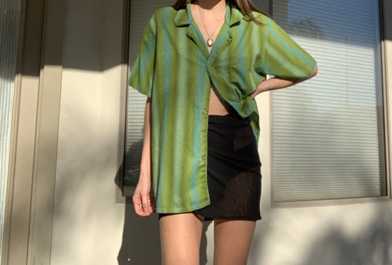 L - 1960's TownCraft Penneys Tie-Dye Oxford Shirt