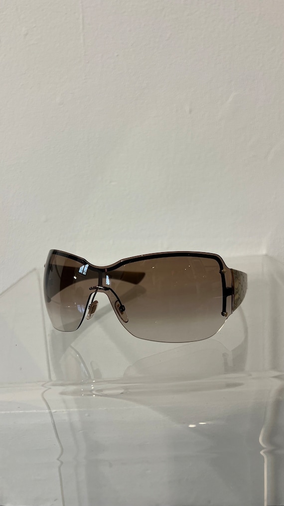 Y2K Gucci Shield Monogram Sunglasses