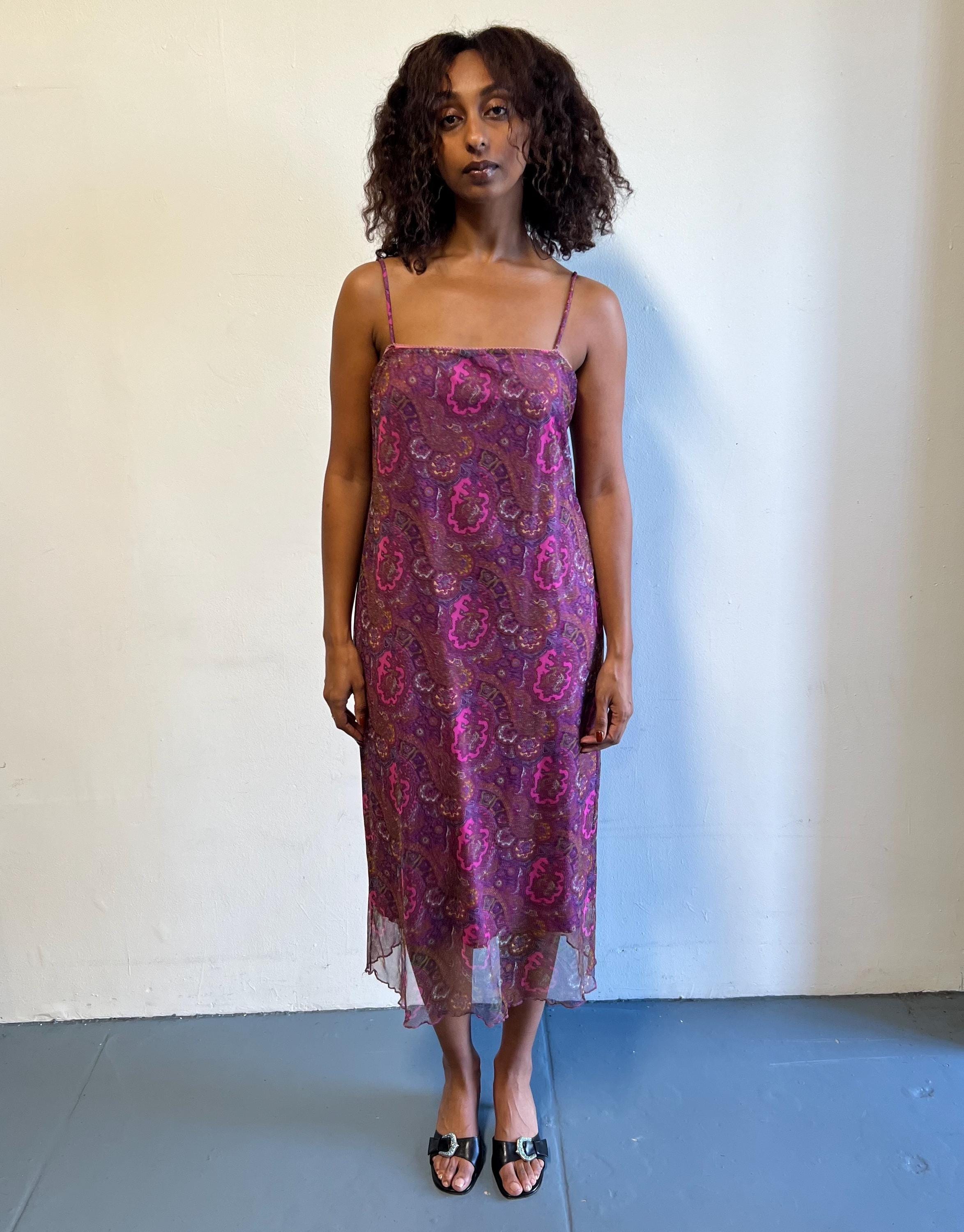 90s Mesh Midi Dress - Etsy