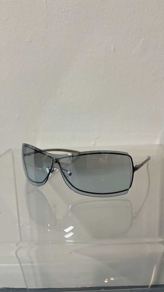 Y2K Gucci Shield "Rimless" Sunglasses "as is"