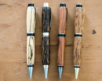 Big Ben Pen, Cigar Wood Pen, Handturned Pen, Personalized Pen, Engraved Exotic Pen, Pen for Business, Spalted Wood Pen, Black Palm Pen