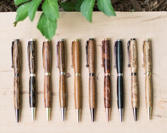 Gift for him pen gift sets Wood and Resin Pen Anniversary Wedding Graduation Gift Wooden Pen with Name Burl Wood Custom engraved