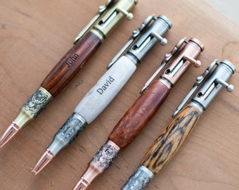 Bolt Action Pen, Deer Mount Pen, Hunting Pen, Hunter Trophy Pen, Exotic Bolt Action, Bolt Action, Engraved Pen, Gift Pen, Black Friday Pen