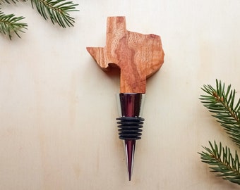 Texas Wine Bottle Stopper Wooden Gift