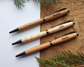 Handmade Wood Pen with Free Personalized Engraving