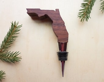 Florida Wine Bottle Stopper Wooden Gift