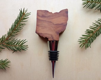 Ohio Wine Bottle Stopper Wooden Gift