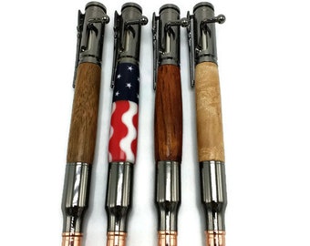 Free Engraving/Bolt Action Pen/Graduation Gift/Patriotic Gift/Father's Day Gift/Wood Pen/Bolt Action Pen/Bullet Pen/Gun Pen/Hunter Pen/pen