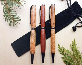 Exotic Wood Pen, Burl Wood Pen, Rare Wood Pen, Exquisite Wood Pen, Handmade Wooden Pen, Personalized Engraved Pen, Unique Gift, Hand Turned