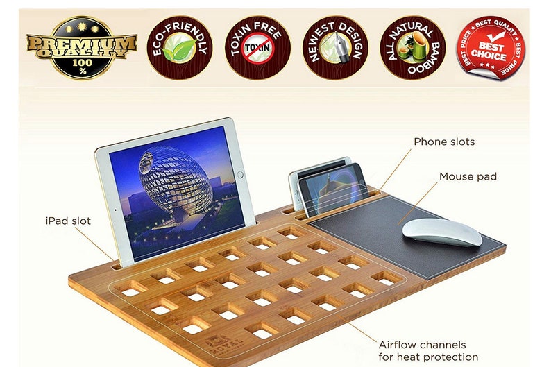 Lap Desk Lap Tray Stand Student Lapdesk Bamboo Etsy