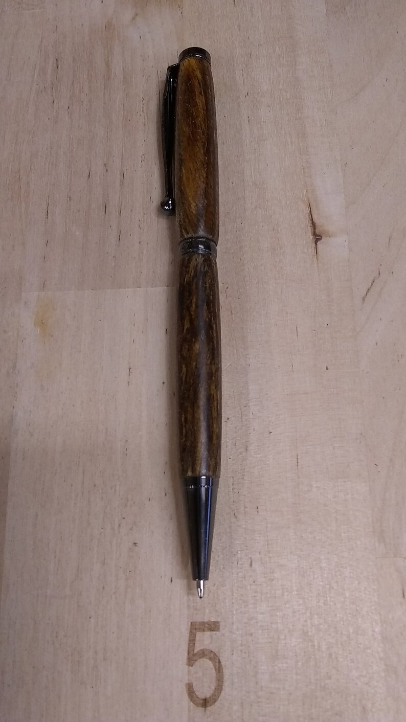 Sleek Handmade wood pen with engraving, Slimline Pen, Sleek Pen, Twist Pen, Fun Wood Pen image 9