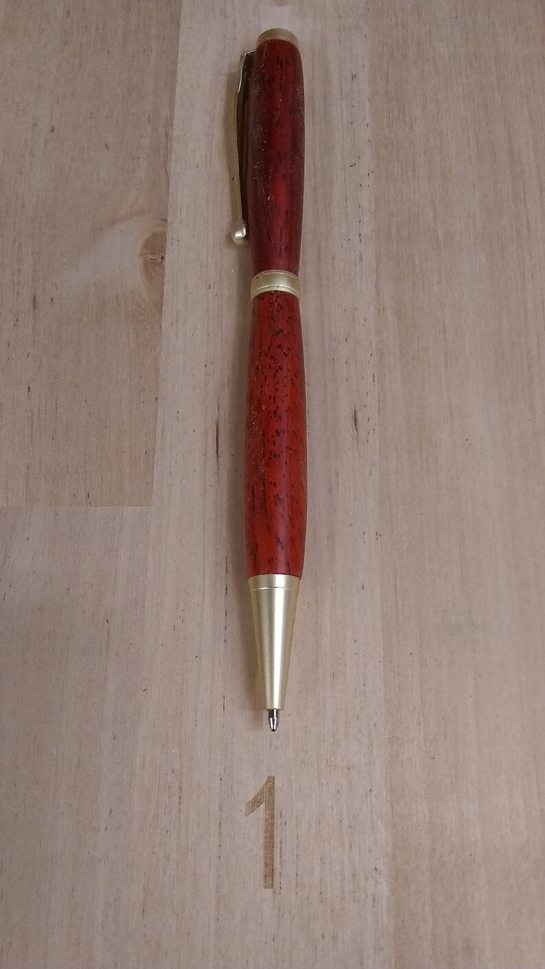 Sleek Handmade wood pen with engraving, Slimline Pen, Sleek Pen, Twist Pen, Fun Wood Pen image 5