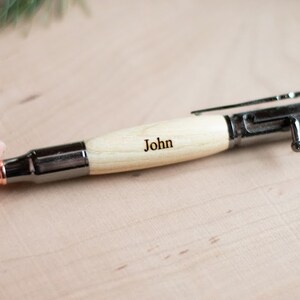 Hunting Gift Groom, Bolt Action Pen, Exotic Wood Pen, Rare Wood Pen, Deer Hunter Wood Pen, Hunting Gift for Dad image 3