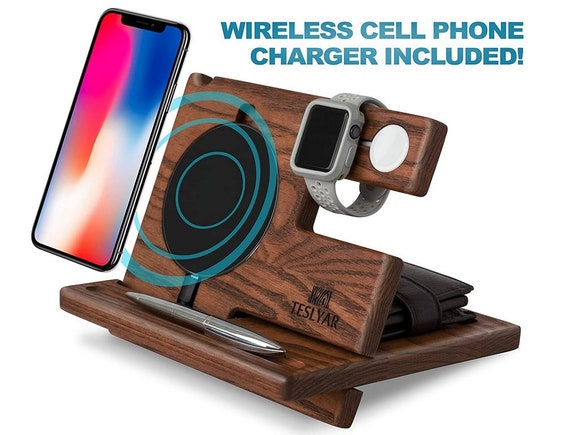 cell phone and watch charging station