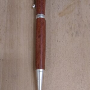 Sleek Handmade wood pen with engraving, Slimline Pen, Sleek Pen, Twist Pen, Fun Wood Pen image 6