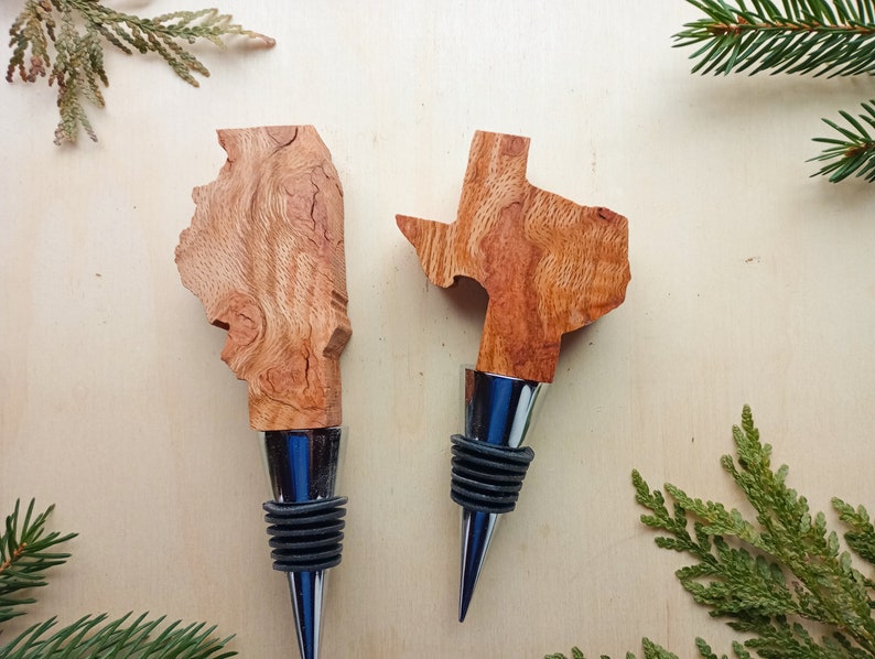 Texas Wine Bottle Stopper Wooden Gift image 5