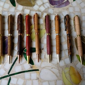 Free Personalization on Pen PERSONALIZED Exotic NATURAL Wood Pen Engraved Wooden Pens Rosewood Pens Silver Gift Exotic Wood Gift image 2