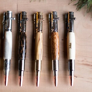 Hunting Gift Groom, Bolt Action Pen, Exotic Wood Pen, Rare Wood Pen, Deer Hunter Wood Pen, Hunting Gift for Dad image 7