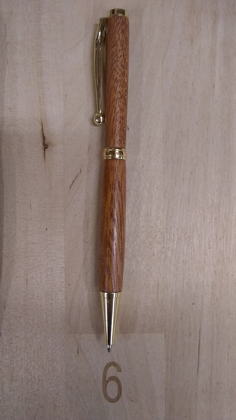 Sleek Handmade wood pen with engraving, Slimline Pen, Sleek Pen, Twist Pen, Fun Wood Pen image 10