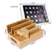 Charging Station for Multiple Devices Wood Dock Organizer Charging Station for Apple Watch, iPhone, iPad, Universal Mobile Phones and Tablet 